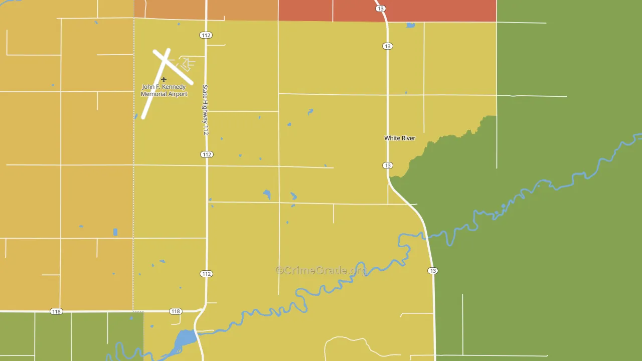 Barksdale, WI Map of Drug-Related Crime Rates
