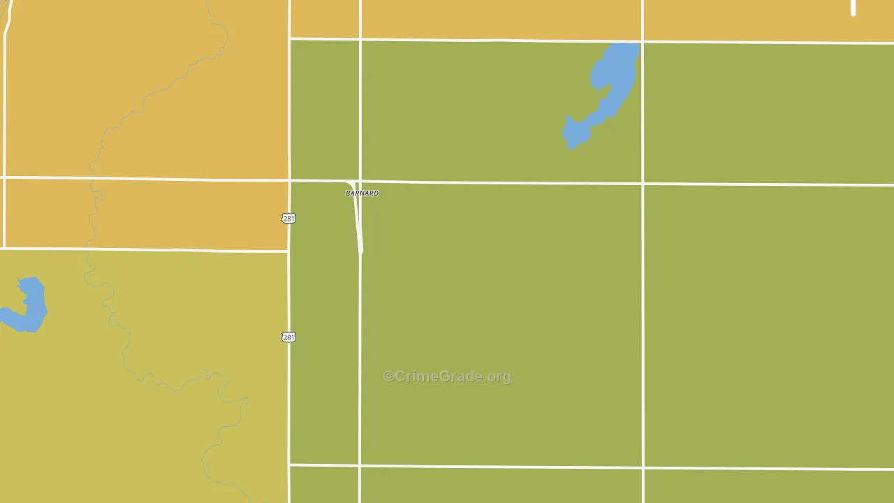 Barnard, SD Map of Drug-Related Crime Rates