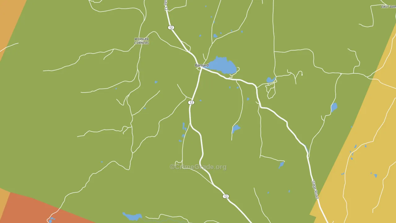 Barnard, VT Map of Drug-Related Crime Rates
