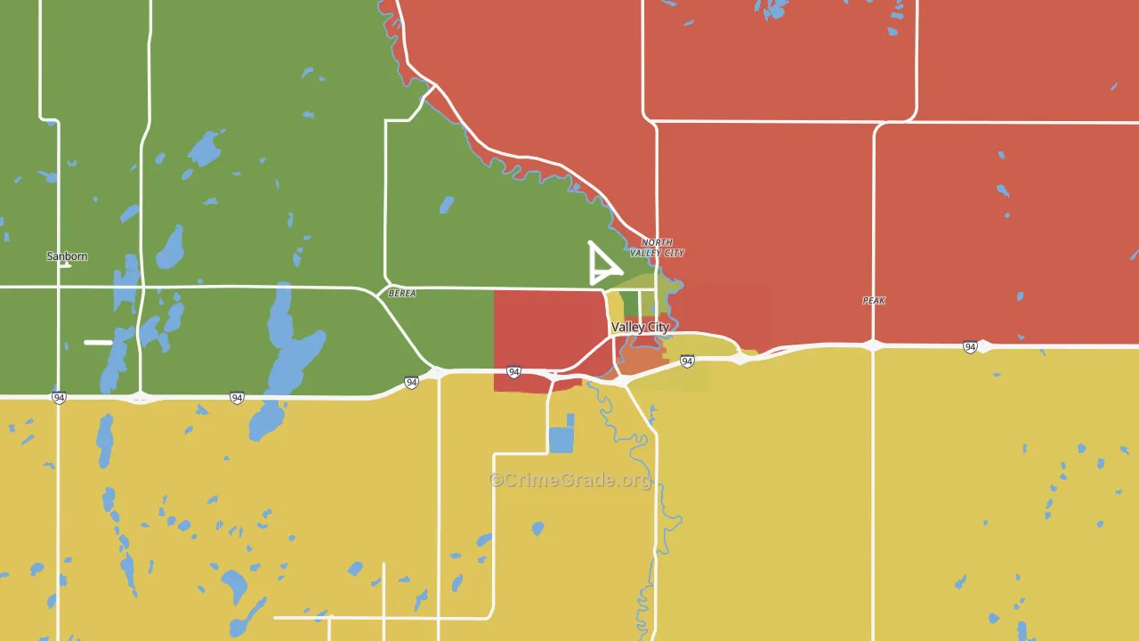 Barnes County, ND Map of Drug-Related Crime Rates