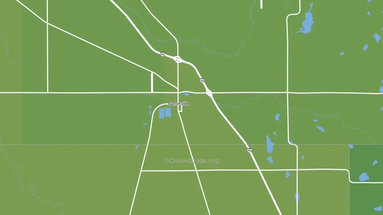 Barnesville, MN Map of Drug-Related Crime Rates
