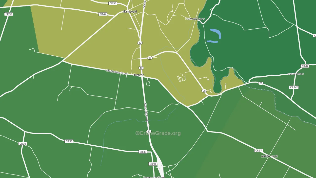 Barneveld, NY Map of Drug-Related Crime Rates