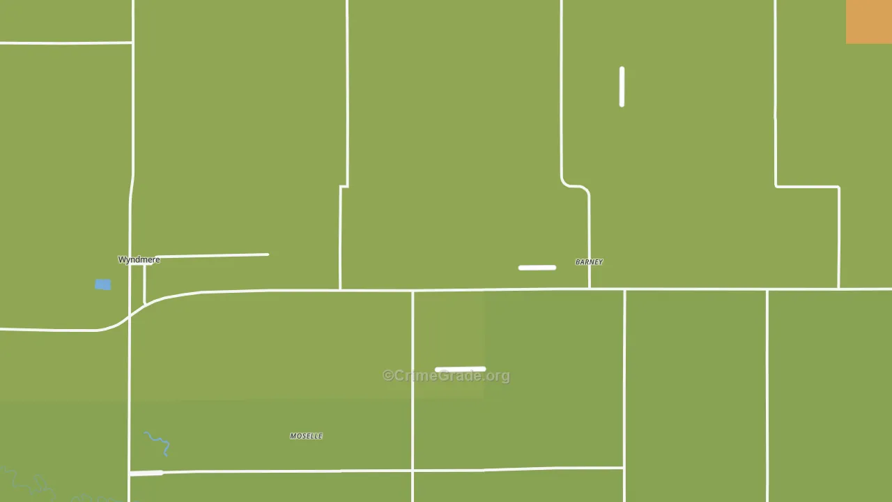 Barney, ND Map of Drug-Related Crime Rates