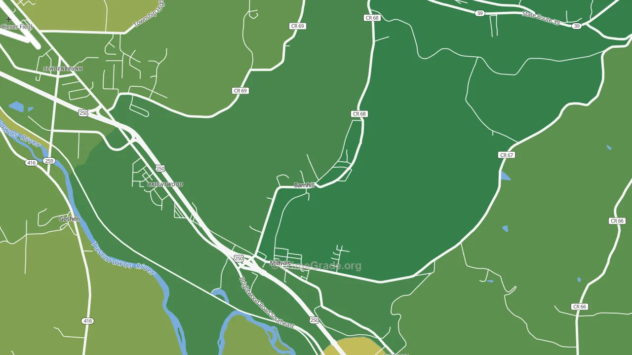 Barnhill, OH Map of Drug-Related Crime Rates