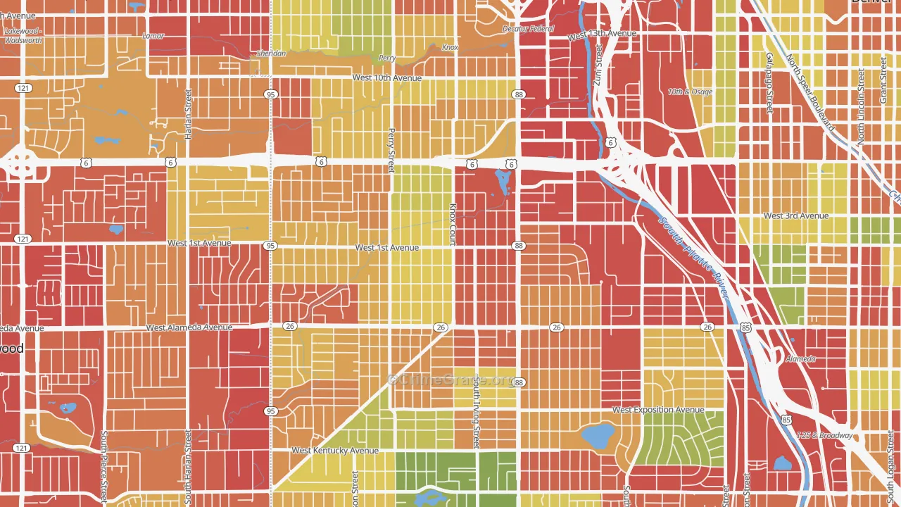 Barnum, Denver, CO Map of Drug-Related Crime Rates