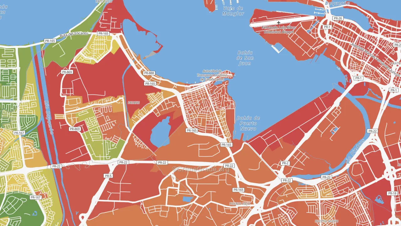 Barrio Amelia, Guaynabo, PR Map of Drug-Related Crime Rates
