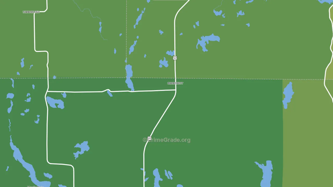 Barronett, WI Map of Drug-Related Crime Rates