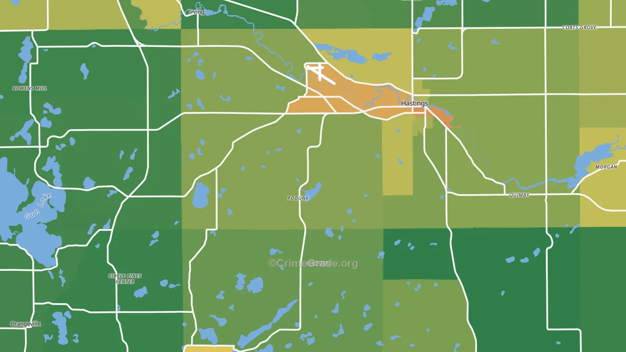 Barry County, MI Map of Drug-Related Crime Rates