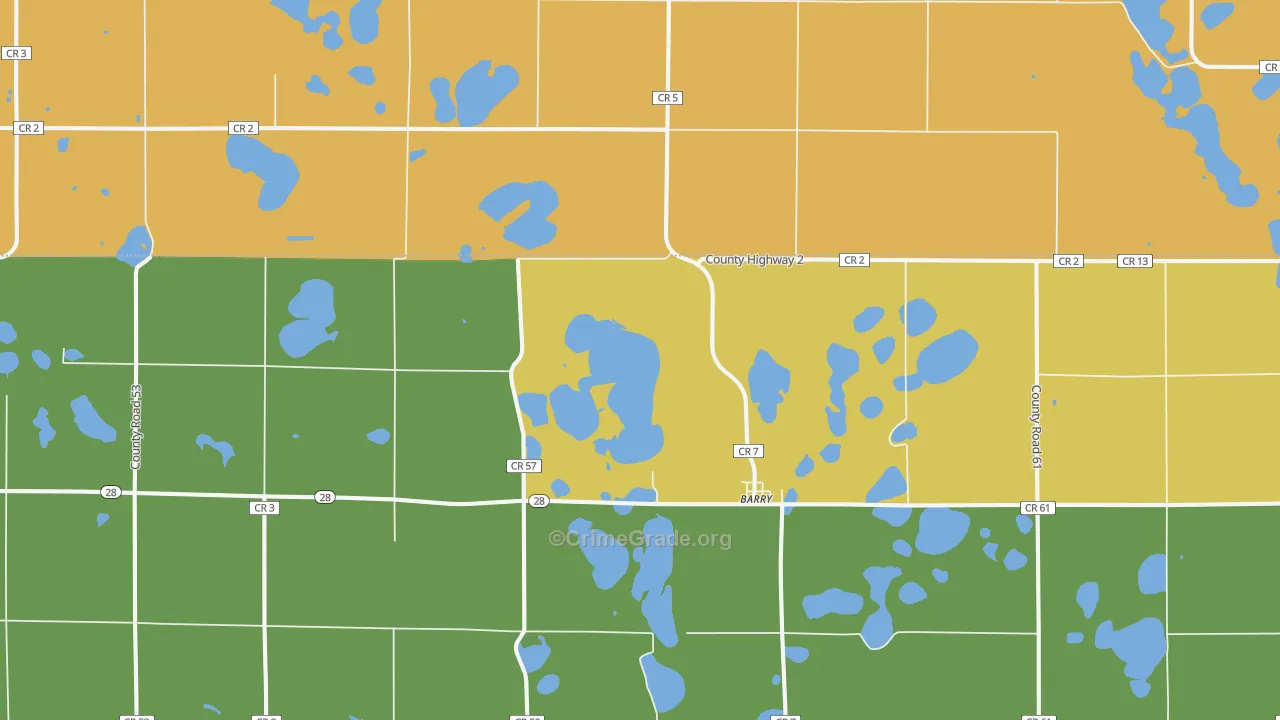 Barry, MN Map of Drug-Related Crime Rates