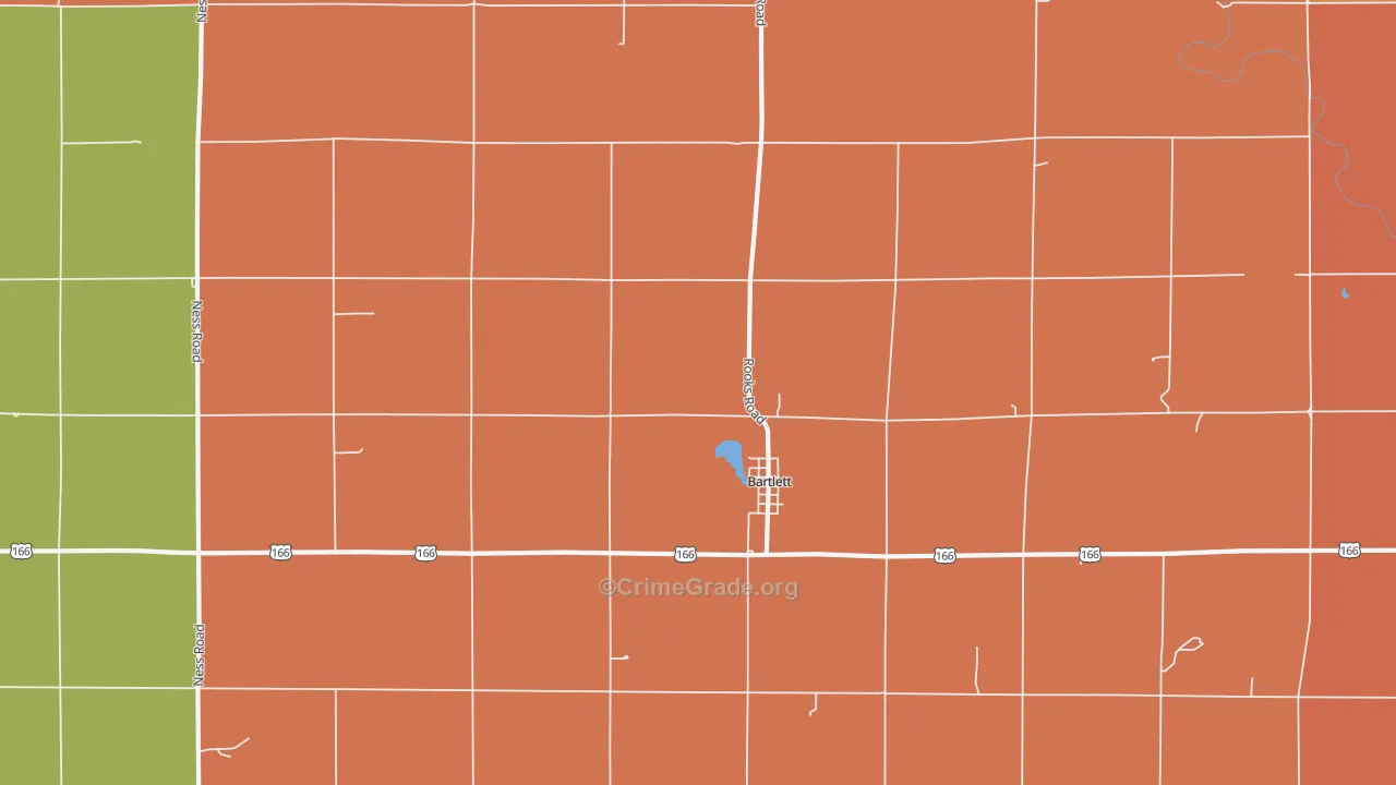 Bartlett, KS Map of Drug-Related Crime Rates