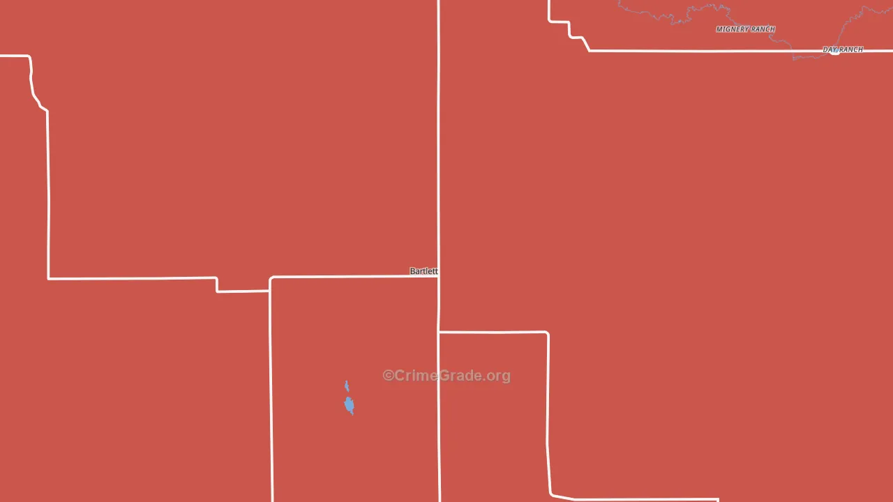 Bartlett, NE Map of Drug-Related Crime Rates