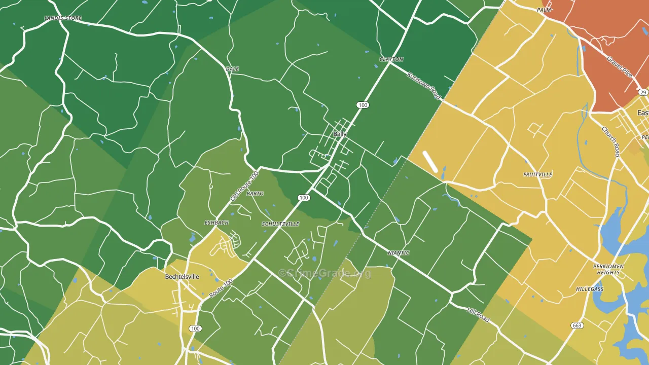 Barto, PA Map of Drug-Related Crime Rates