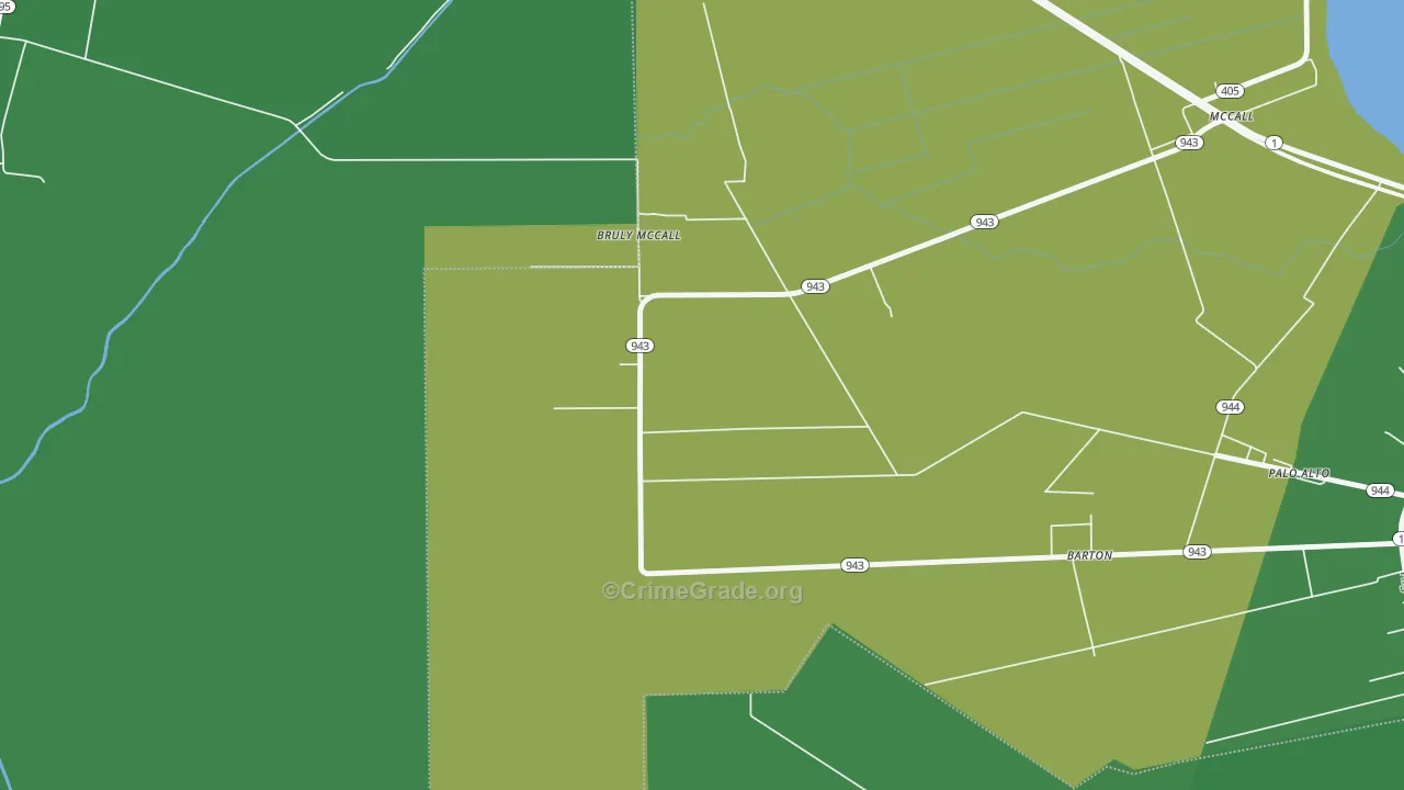 Barton, LA Map of Drug-Related Crime Rates