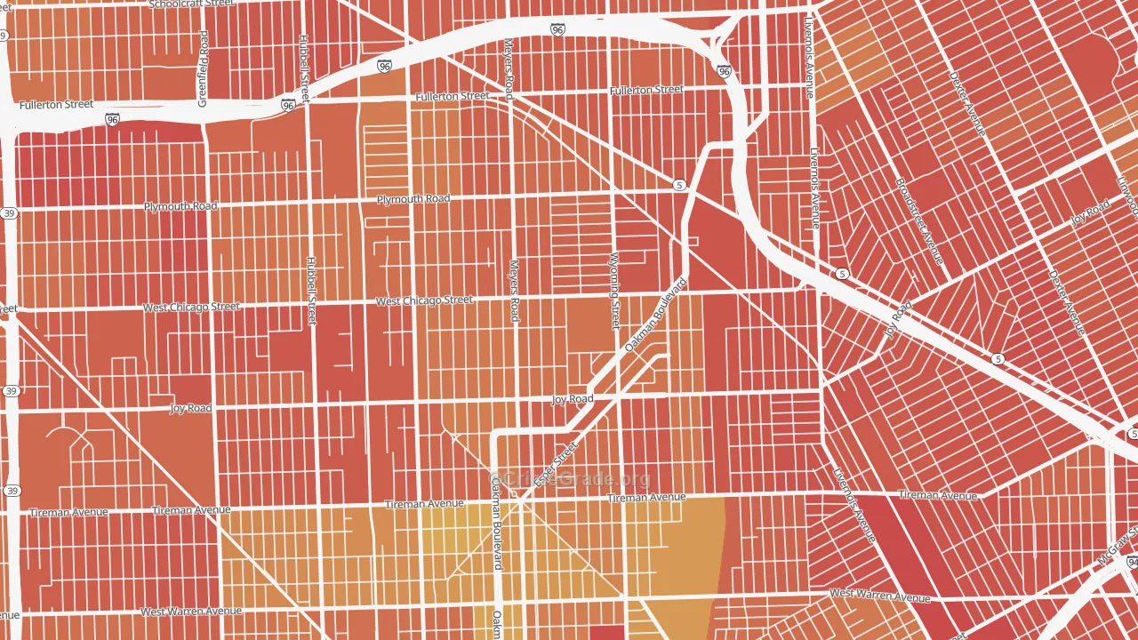 Barton-McFarland, Detroit, MI Map of Drug-Related Crime Rates