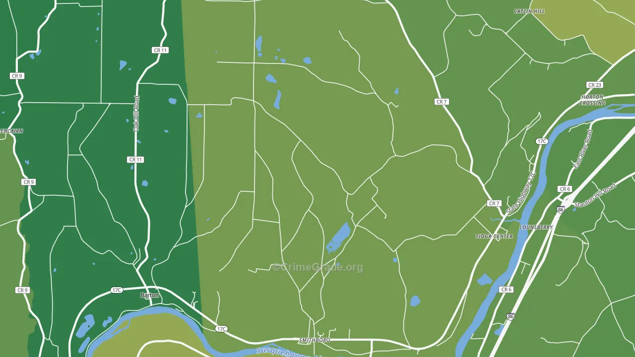 Barton, NY Map of Drug-Related Crime Rates