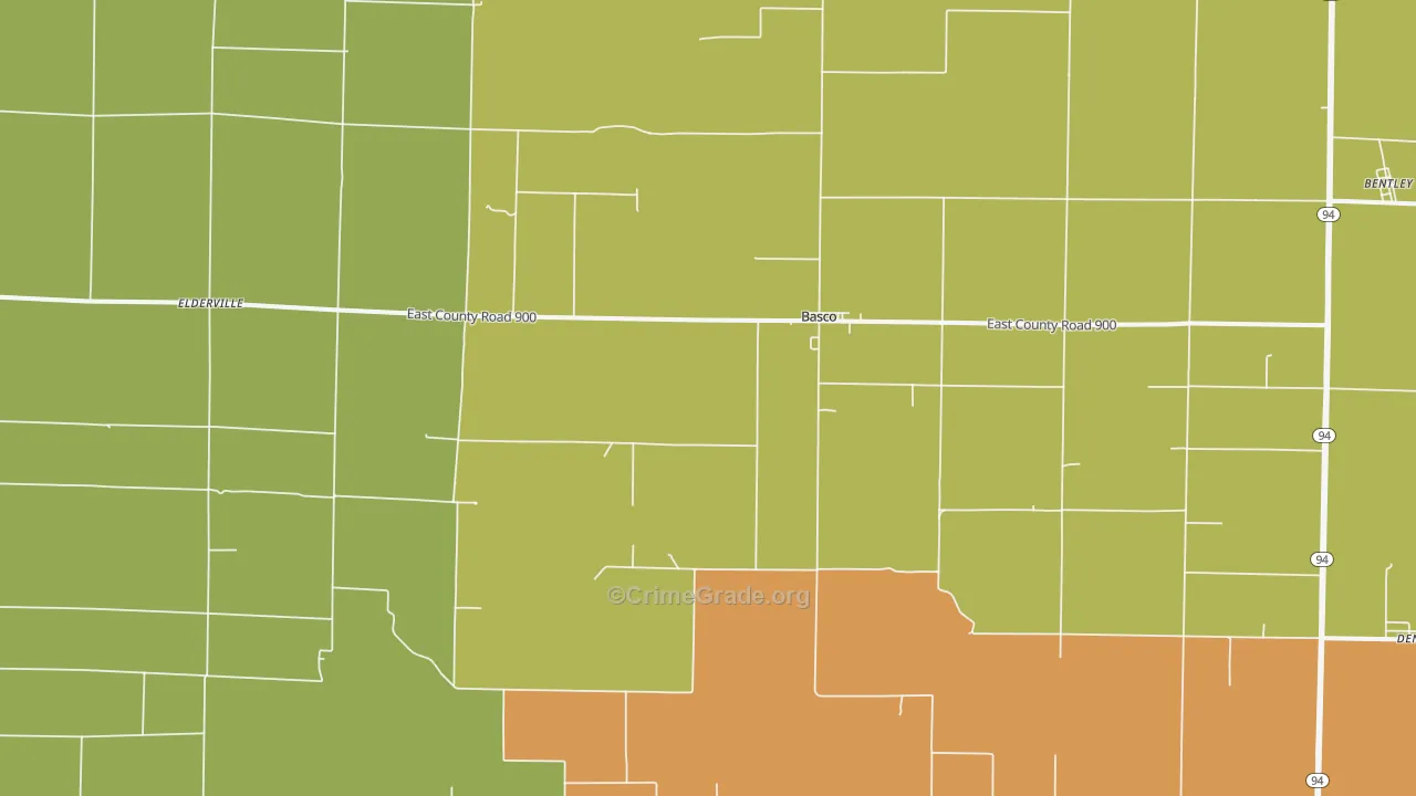 Basco, IL Map of Drug-Related Crime Rates