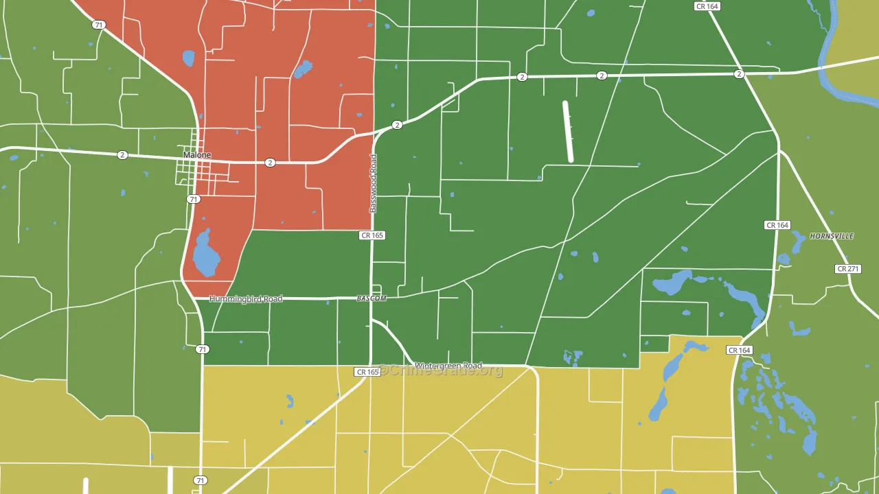 Bascom, FL Map of Drug-Related Crime Rates