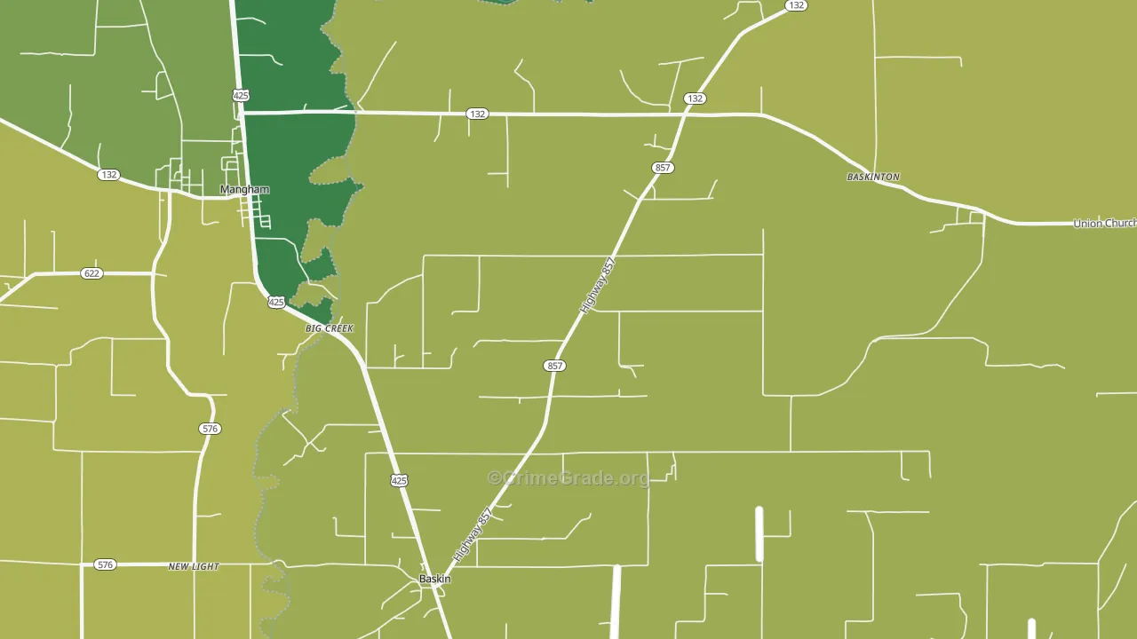 Baskin, LA Map of Drug-Related Crime Rates