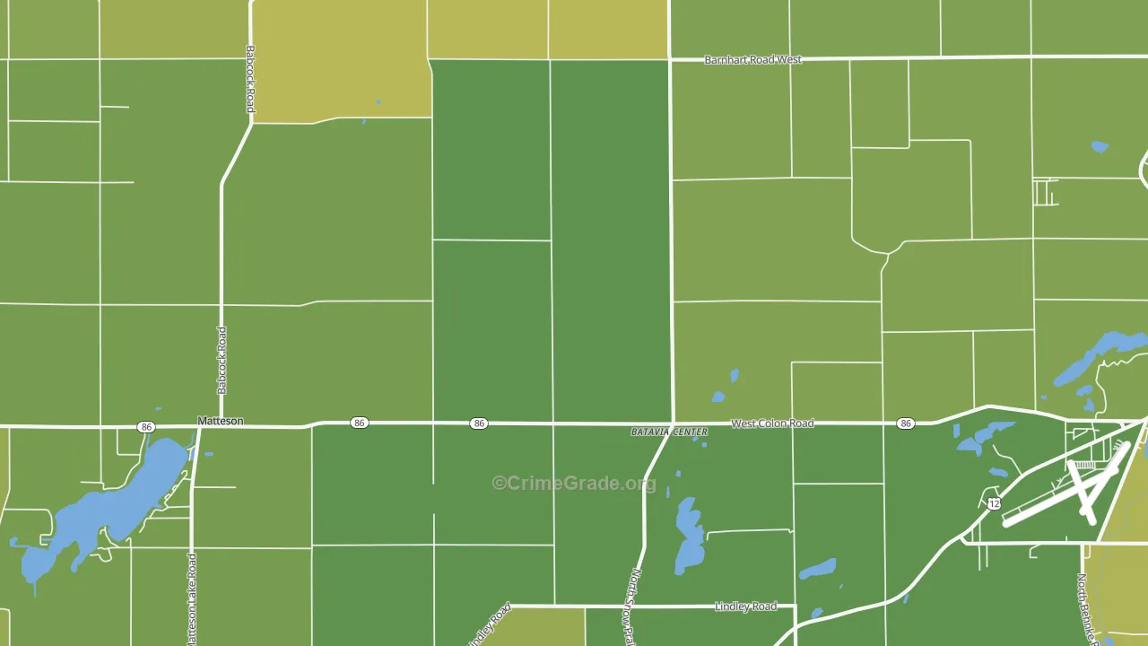 Batavia Center, MI Map of Drug-Related Crime Rates