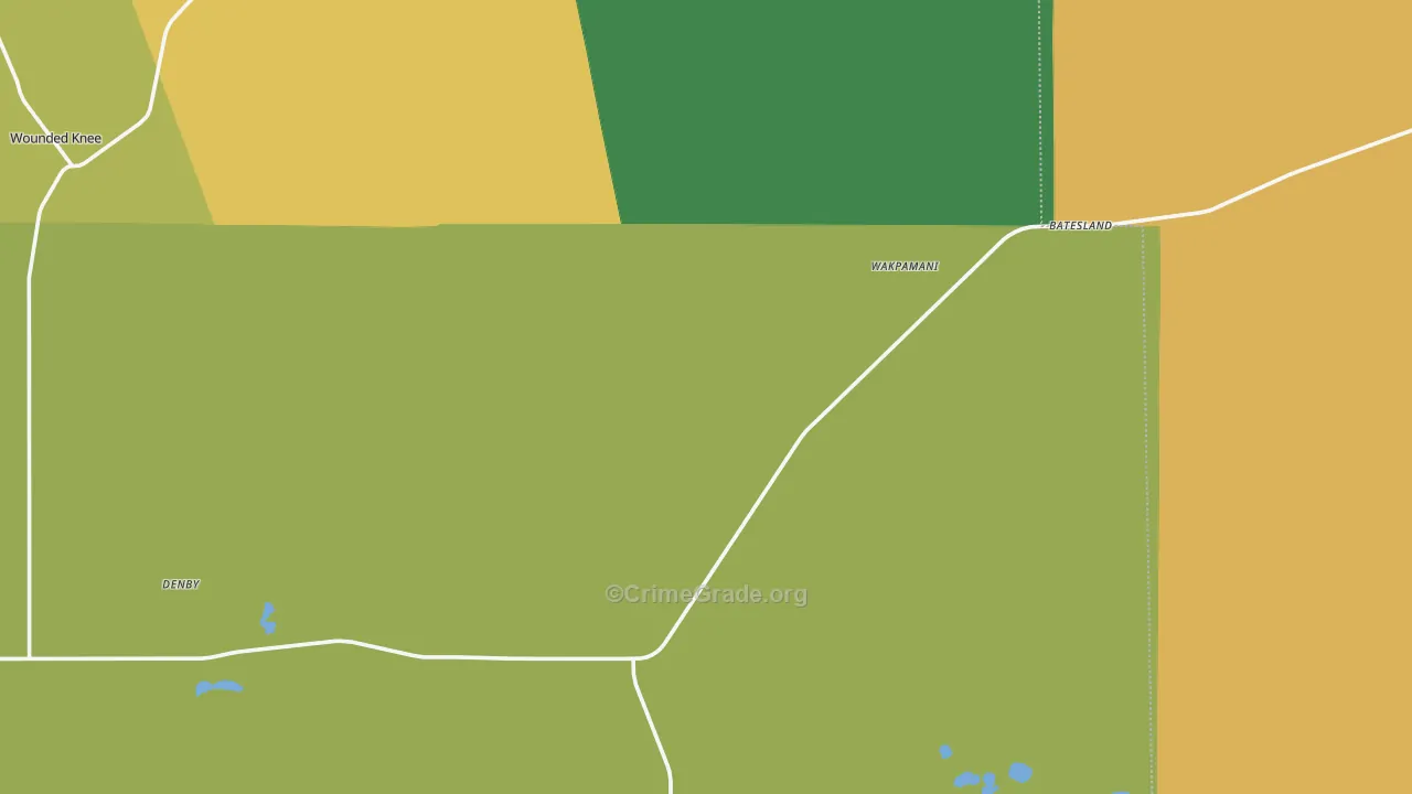 Batesland, SD Map of Drug-Related Crime Rates