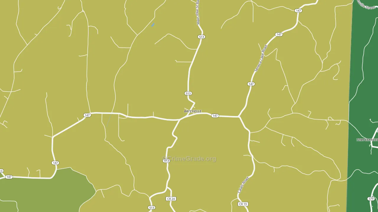 Batesville, OH Map of Drug-Related Crime Rates