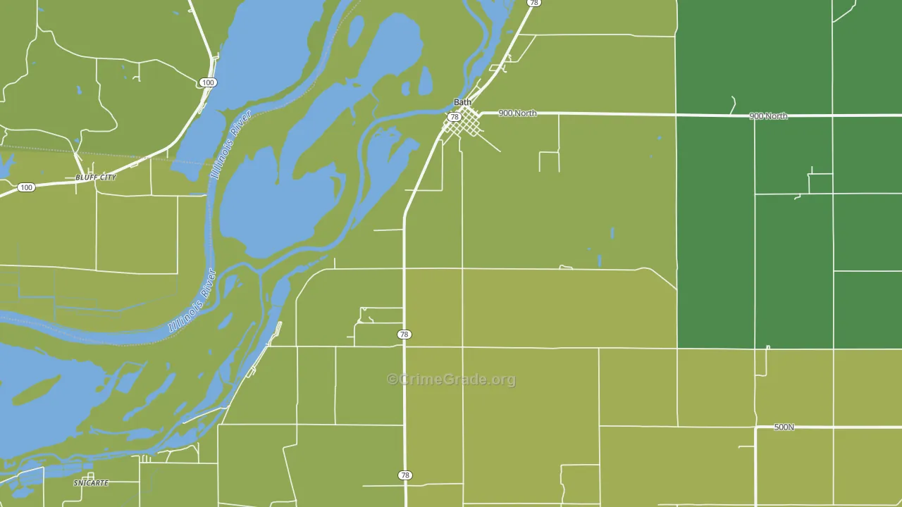 Bath, IL Map of Drug-Related Crime Rates