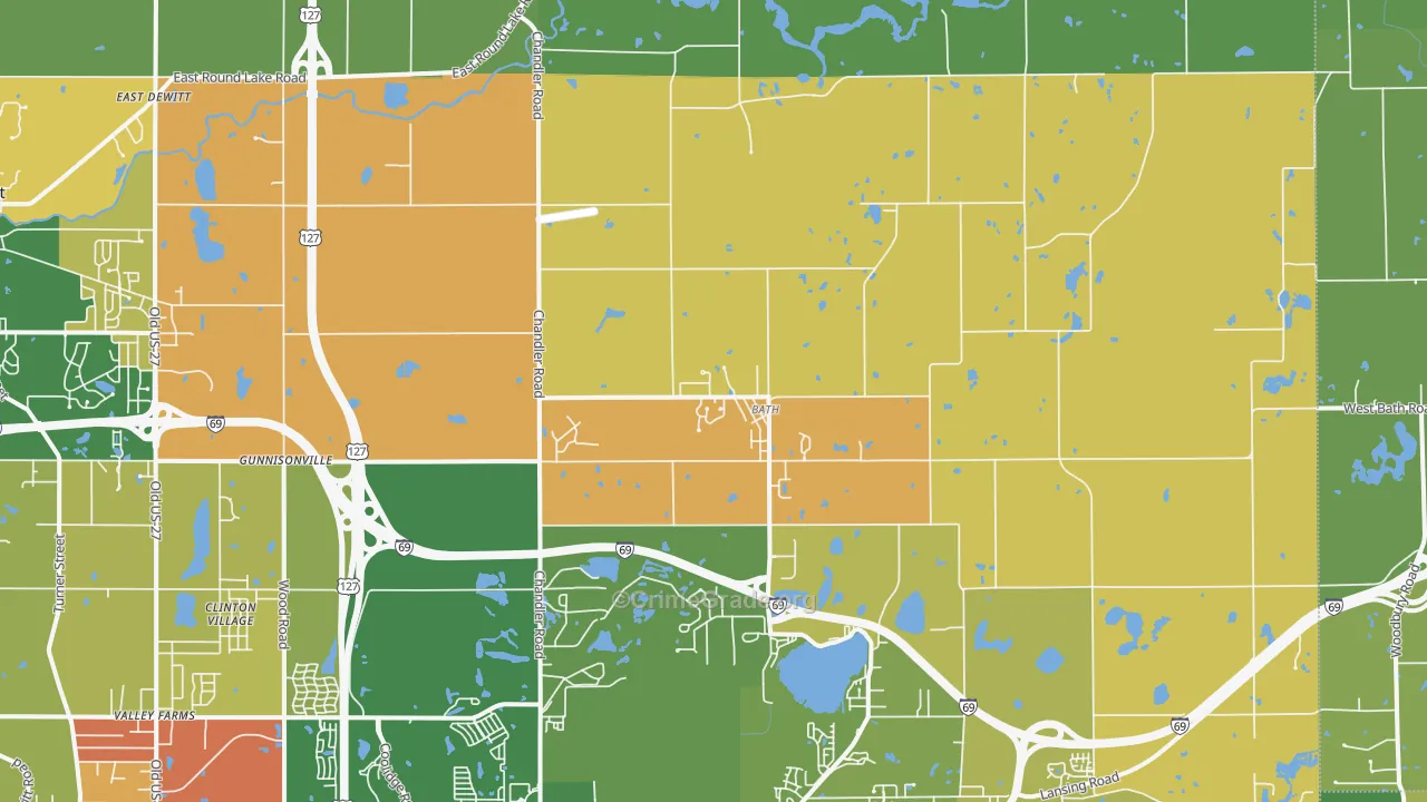 Bath, MI Map of Drug-Related Crime Rates