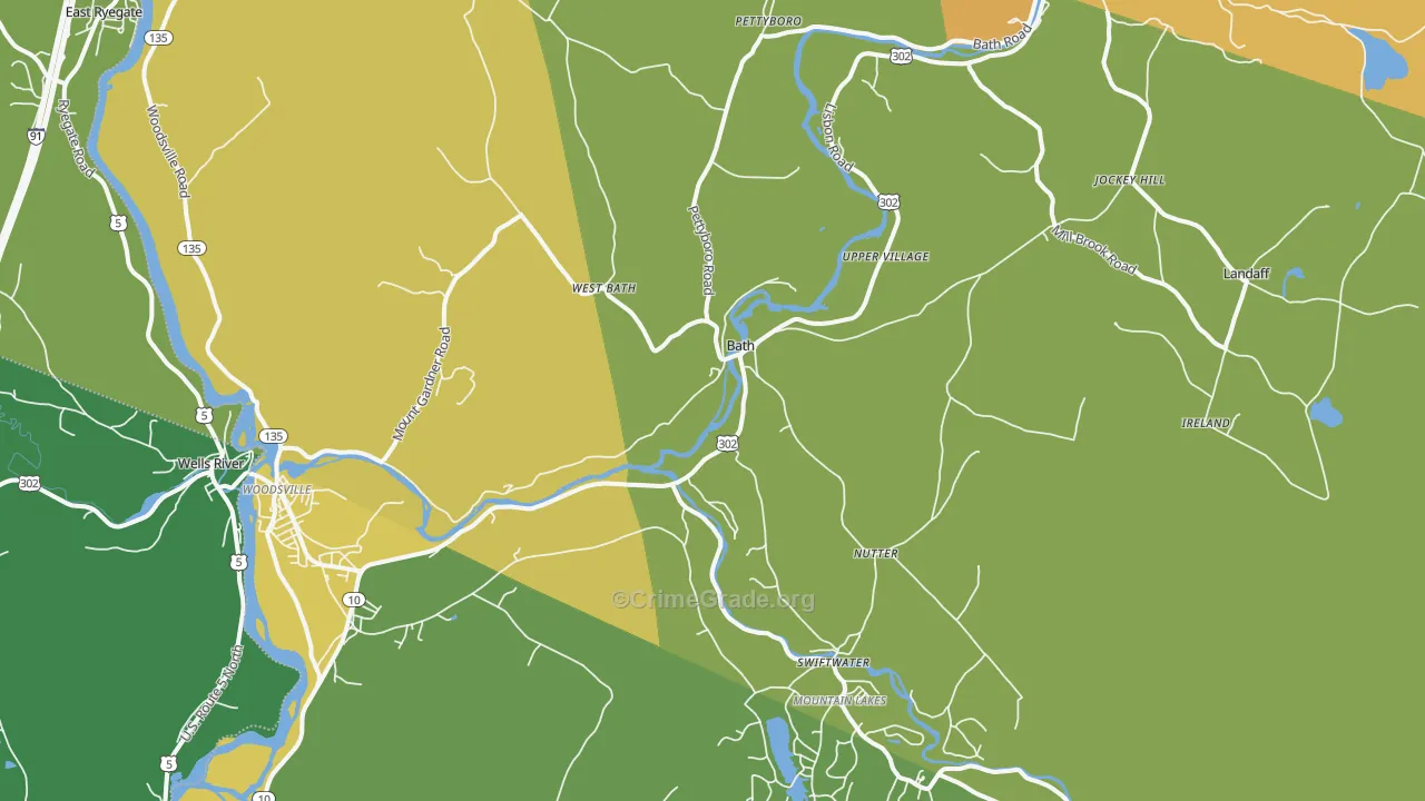 Bath, NH Map of Drug-Related Crime Rates