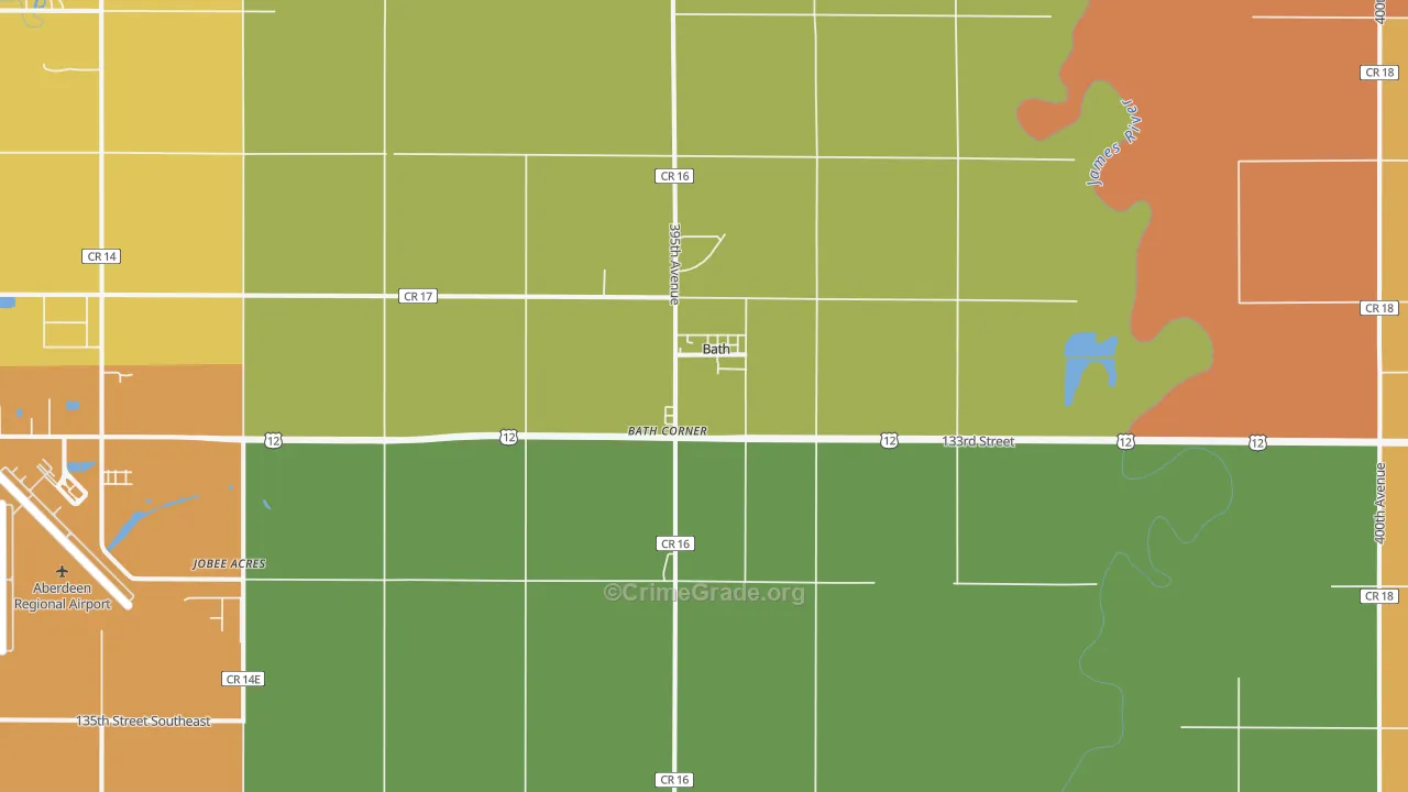 Bath, SD Map of Drug-Related Crime Rates