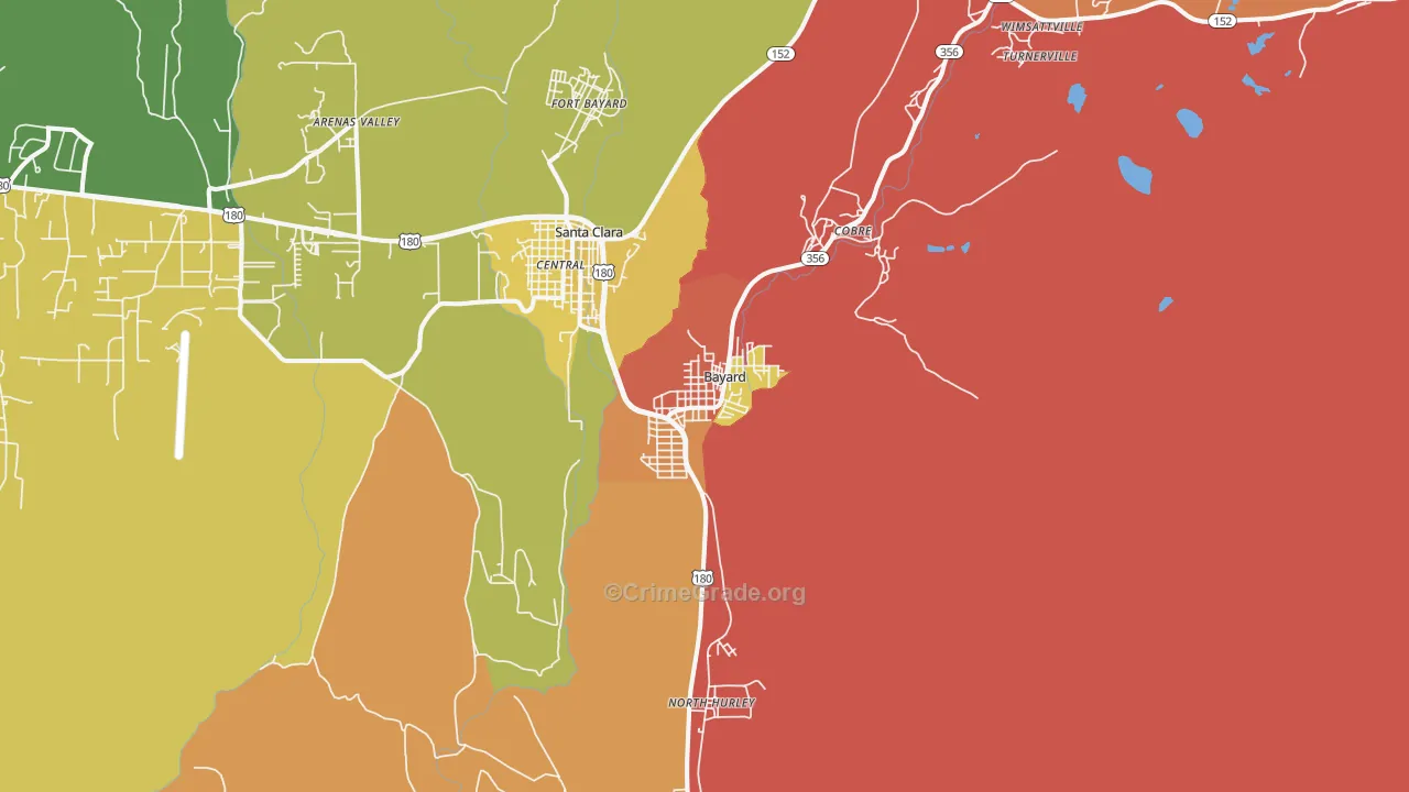 Bayard, NM Map of Drug-Related Crime Rates