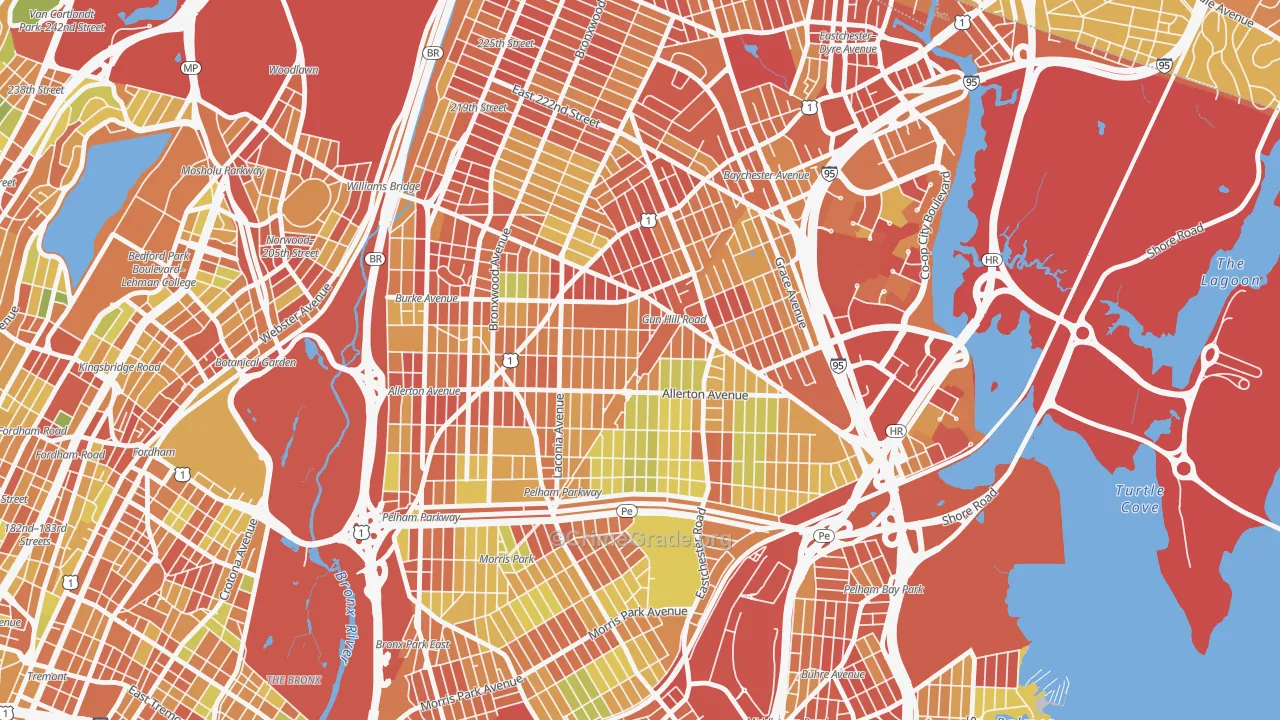 Baychester, Bronx, NY Map of Drug-Related Crime Rates