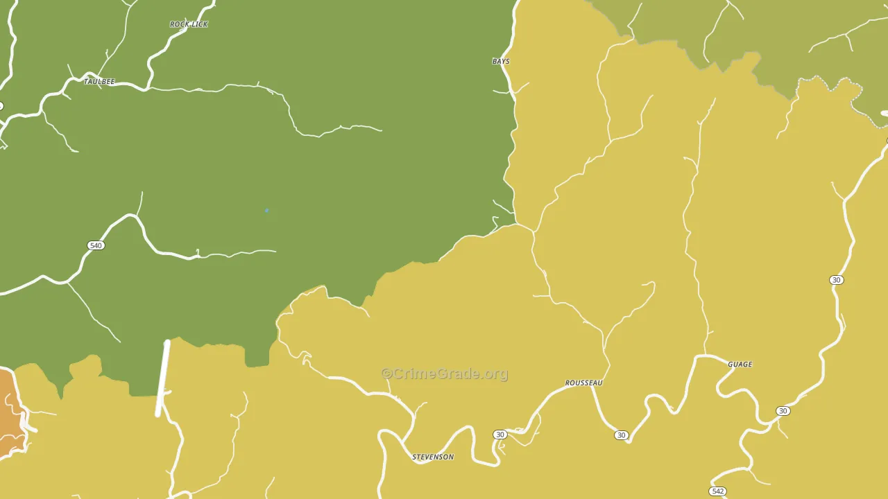 Bays, KY Map of Drug-Related Crime Rates
