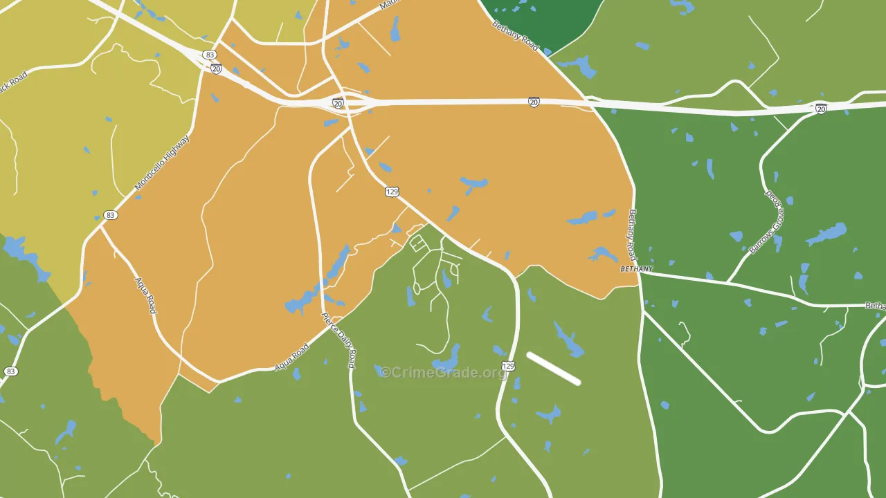 Beacon Heights, GA Map of Drug-Related Crime Rates