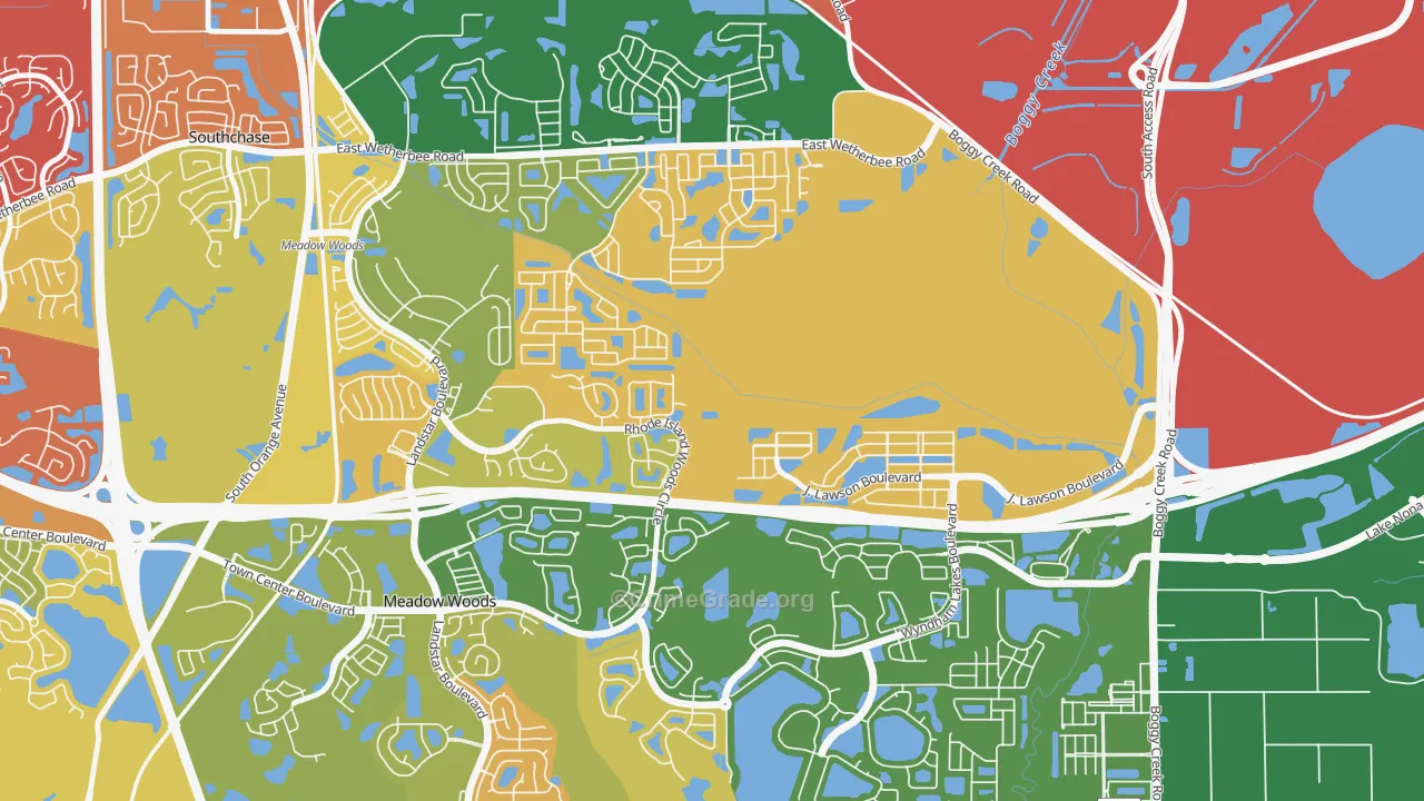 Beacon Park, Meadow Woods, FL Map of Drug-Related Crime Rates