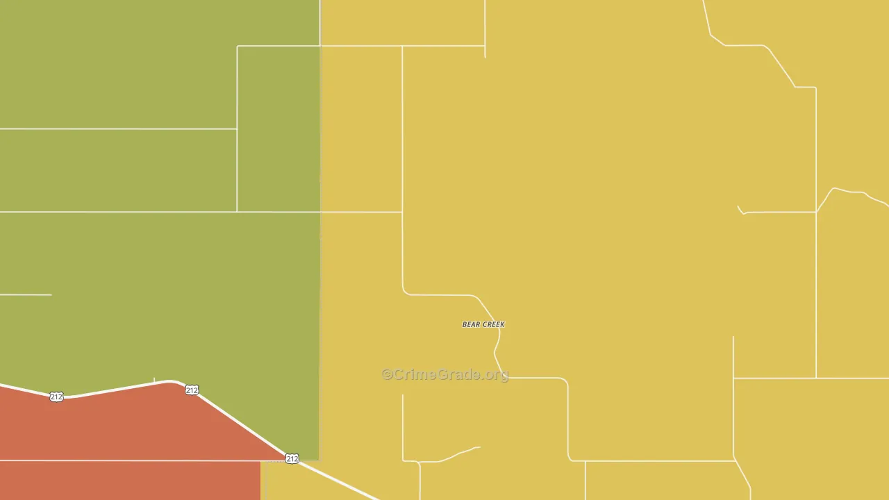 Bear Creek, SD Map of Drug-Related Crime Rates