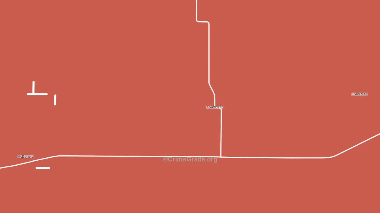 Beardsley, KS Map of Drug-Related Crime Rates