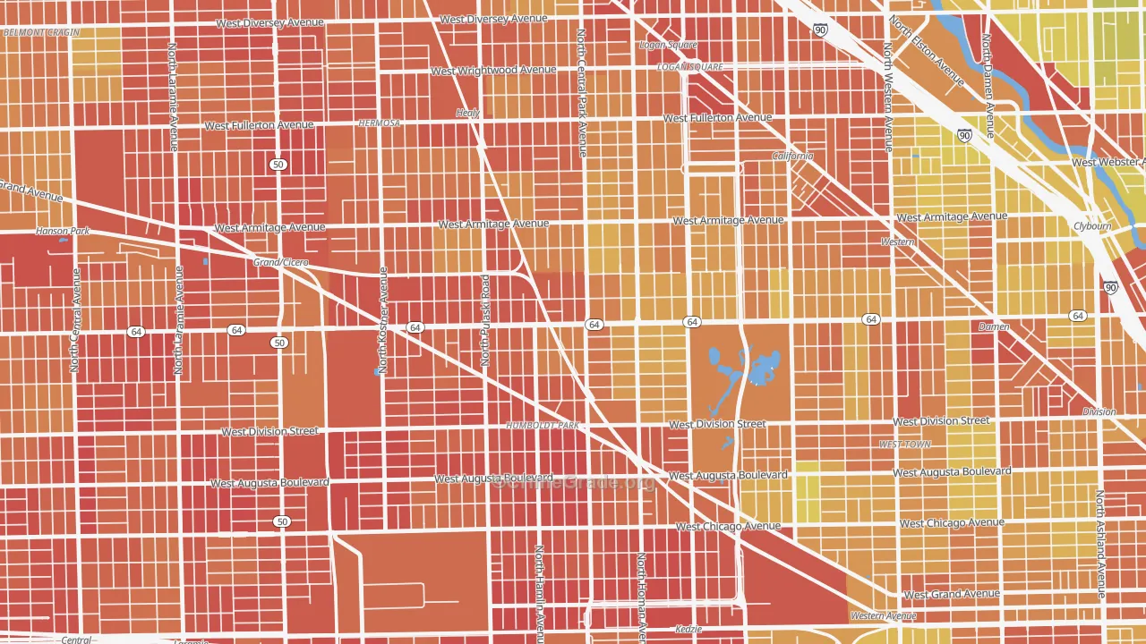 Beat 2535, Chicago, IL Map of Drug-Related Crime Rates
