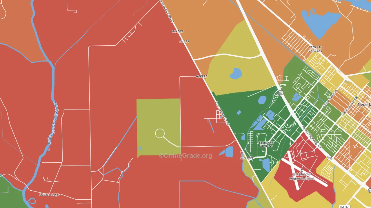 Beauxart Gardens, TX Map of Drug-Related Crime Rates