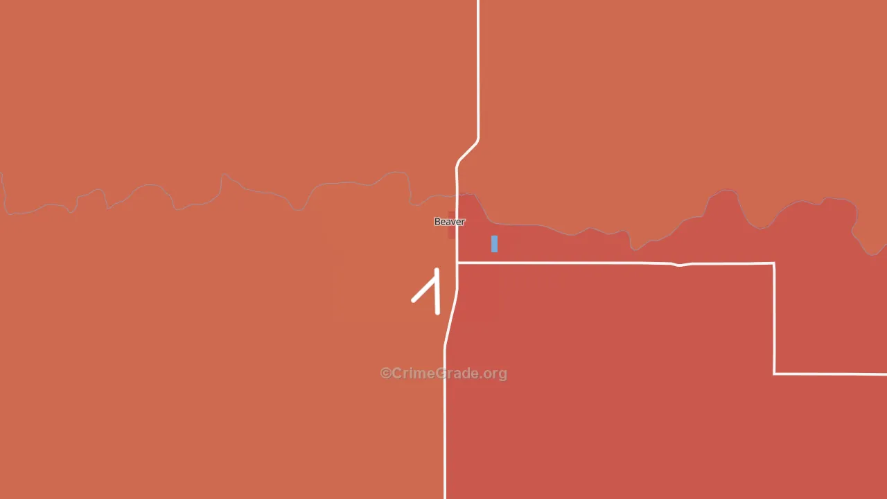 Beaver, OK Map of Drug-Related Crime Rates