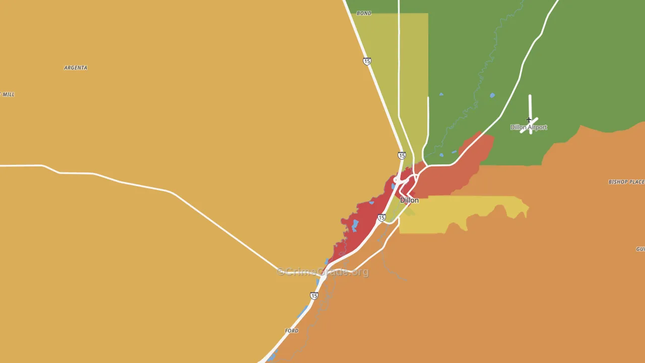 Beaverhead County, MT Map of Drug-Related Crime Rates