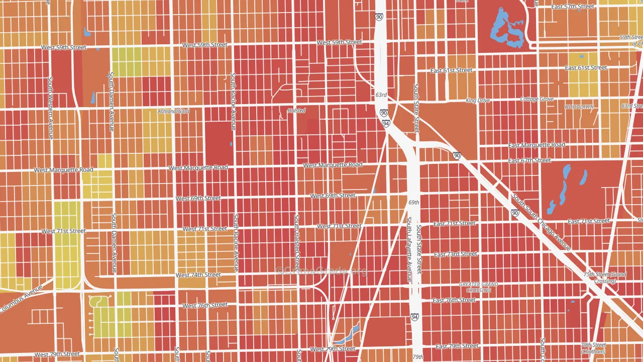 Becks Park, Chicago, IL Map of Drug-Related Crime Rates
