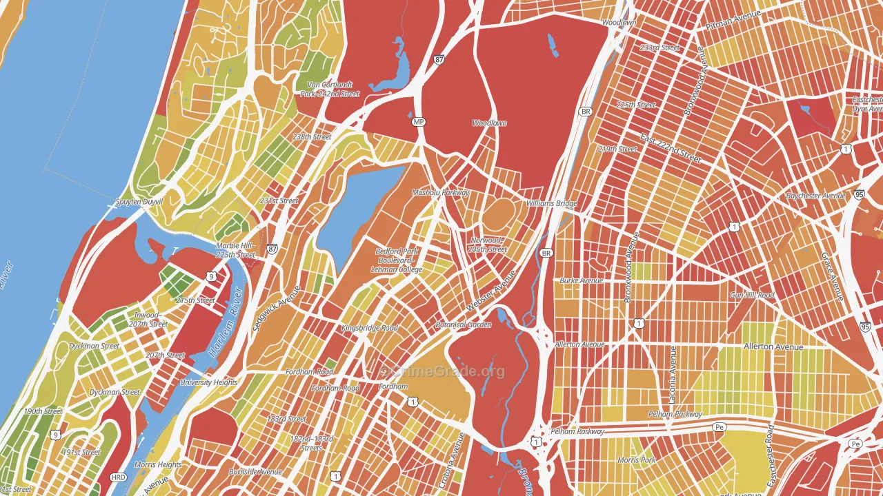 Bedford Park, Bronx, NY Map of Drug-Related Crime Rates
