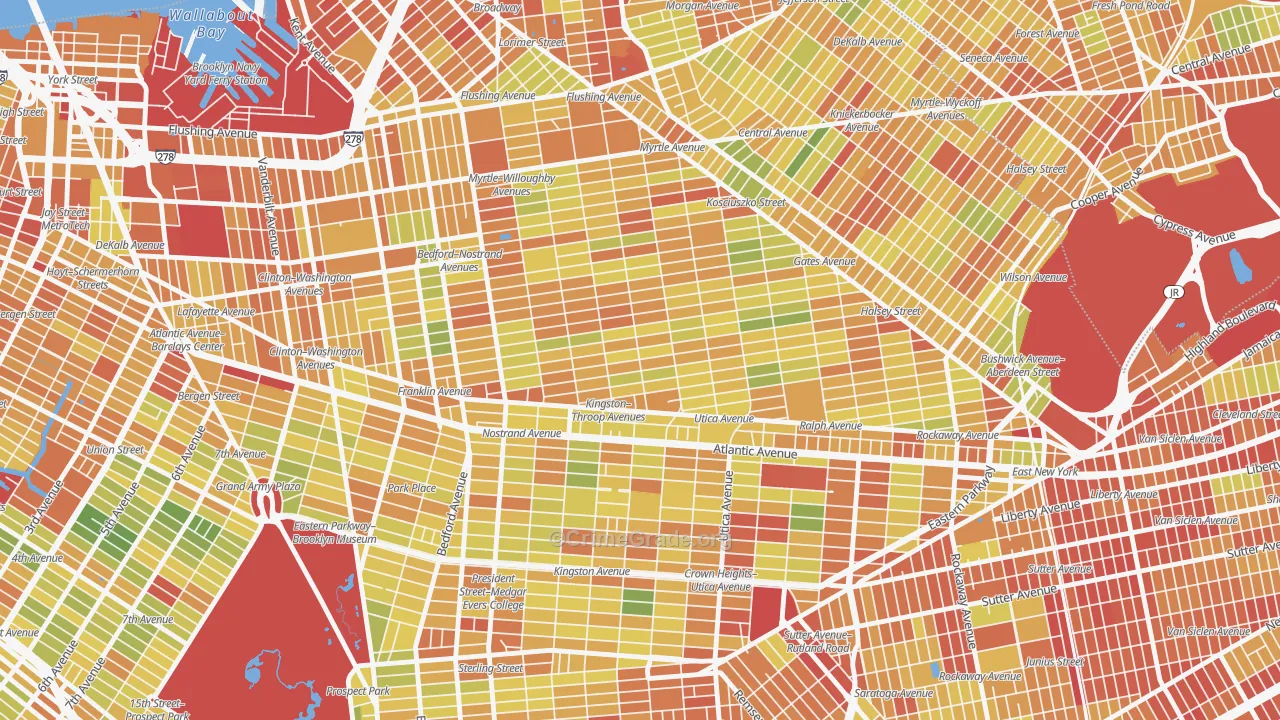 Bedford-Stuyvesant, Brooklyn, NY Map of Drug-Related Crime Rates