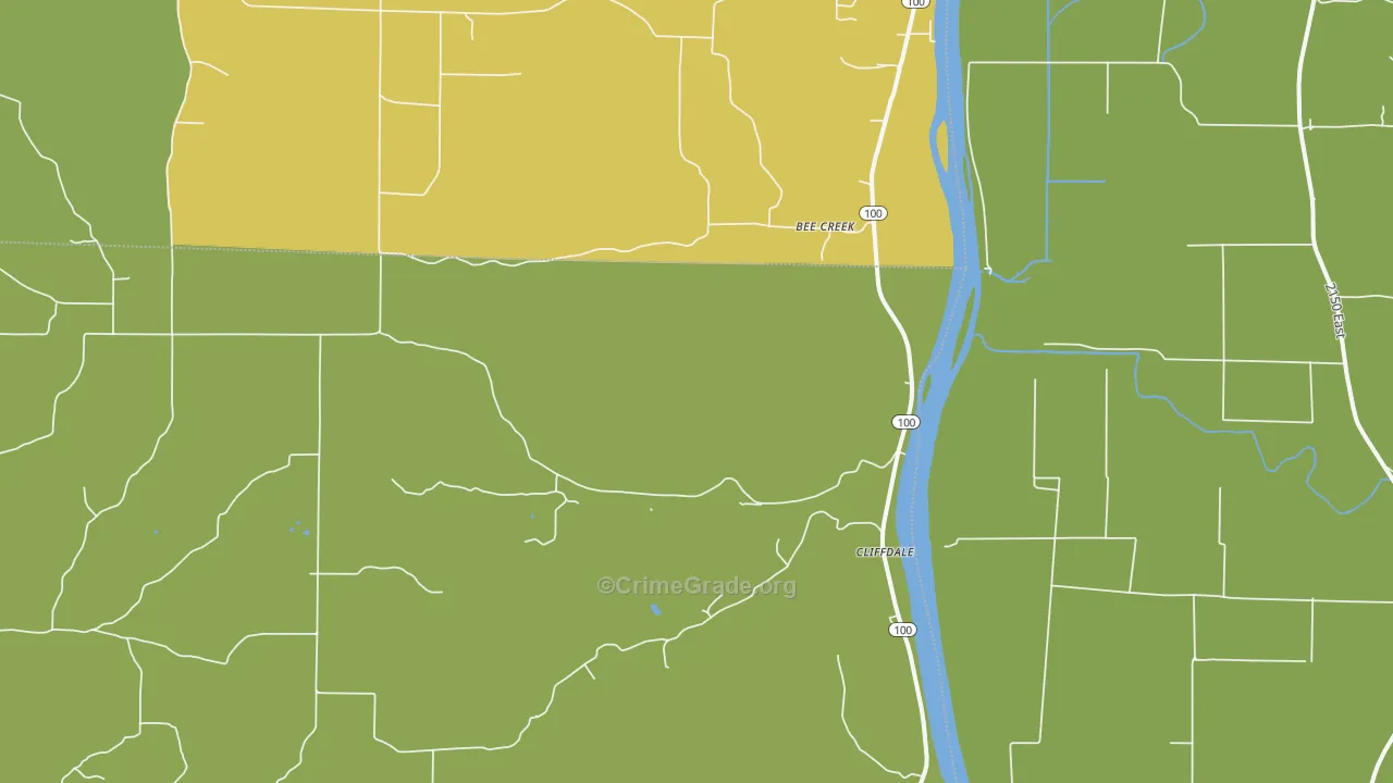 Bee Creek, IL Map of Drug-Related Crime Rates