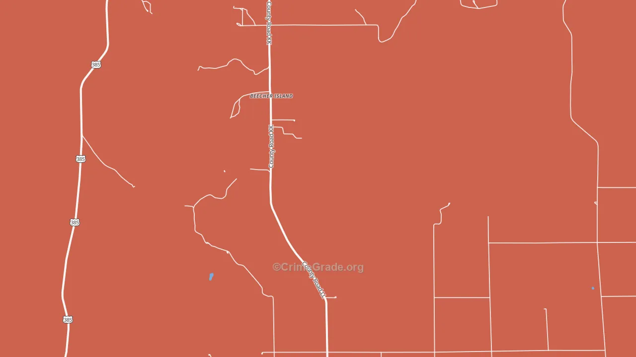 Beecher Island, CO Map of Drug-Related Crime Rates
