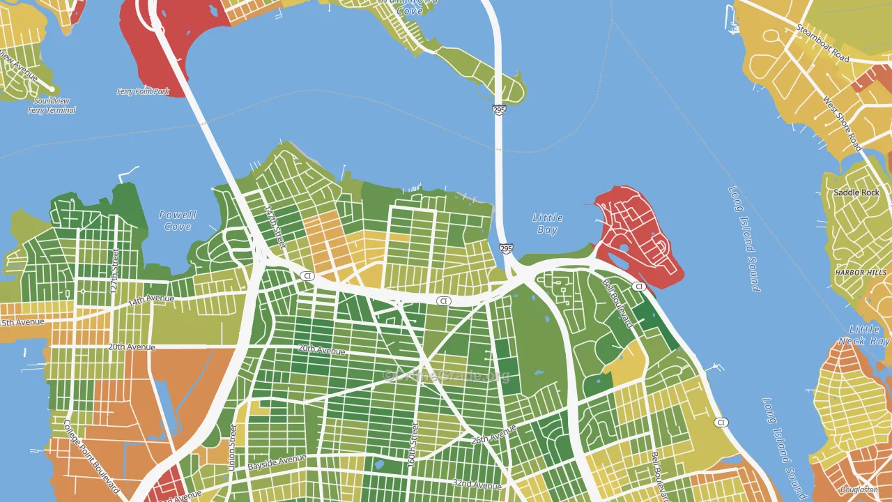 Beechhurst, Queens, NY Map of Drug-Related Crime Rates