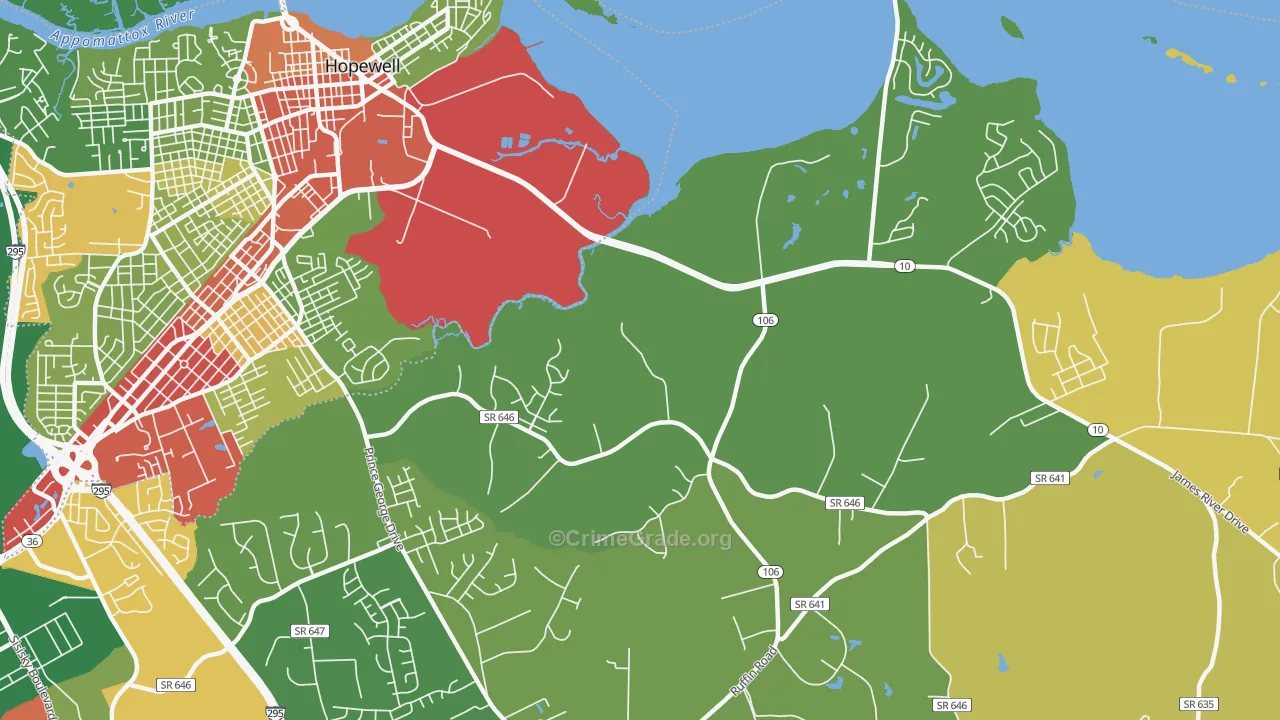 Beechwood Manor, VA Map of Drug-Related Crime Rates