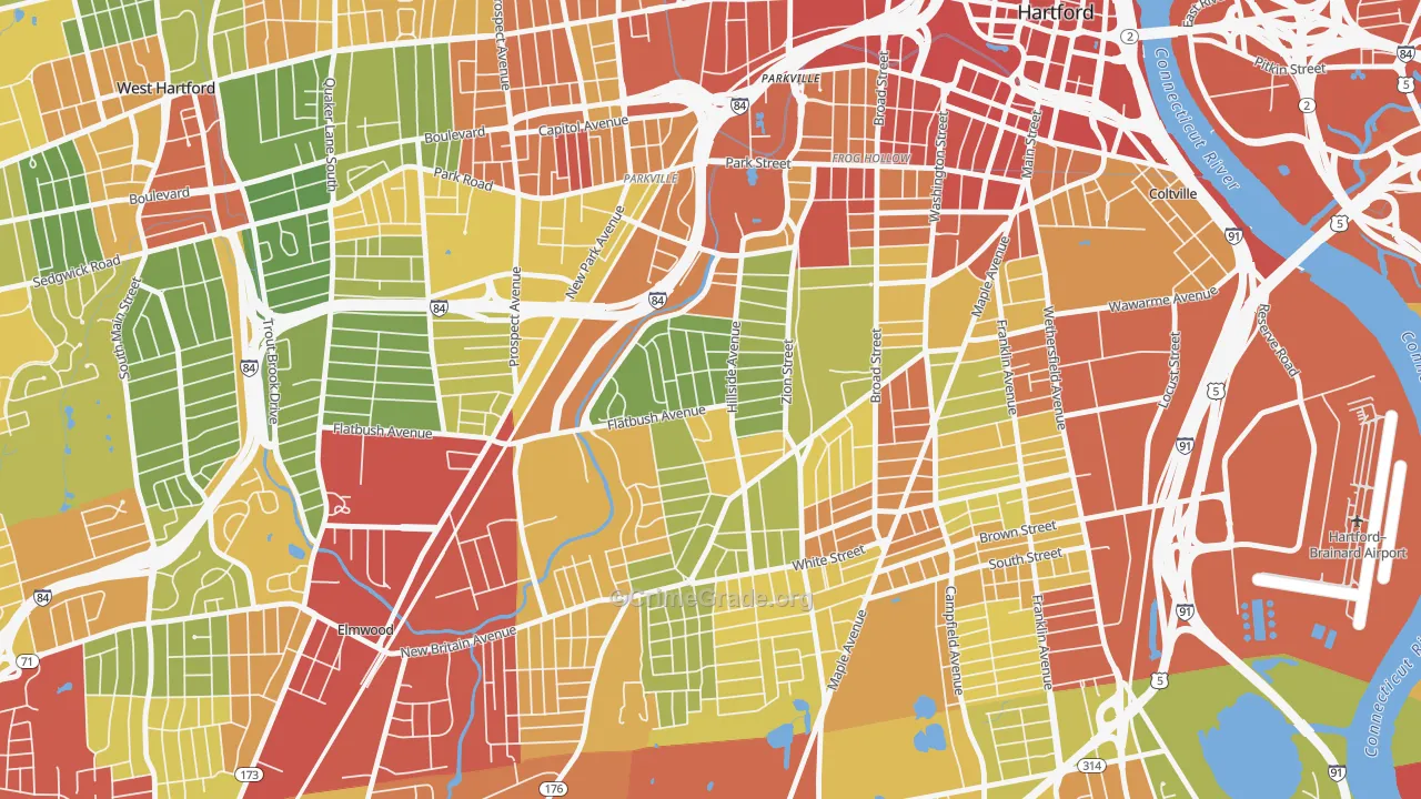 Behind The Rocks, Hartford, CT Map of Drug-Related Crime Rates