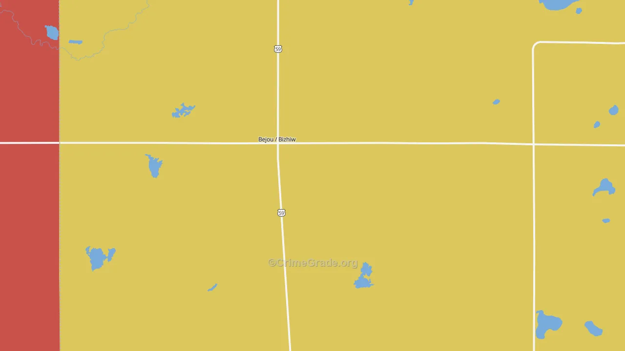 Bejou, MN Map of Drug-Related Crime Rates