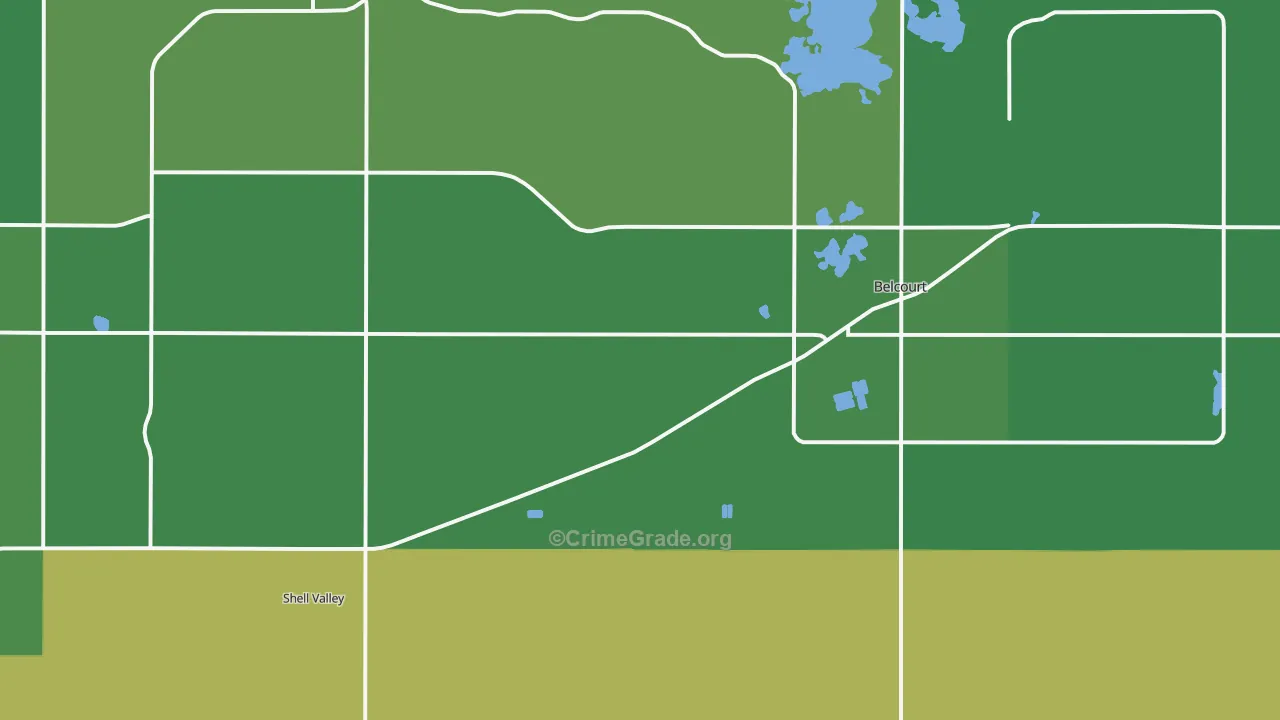 Belcourt, ND Map of Drug-Related Crime Rates